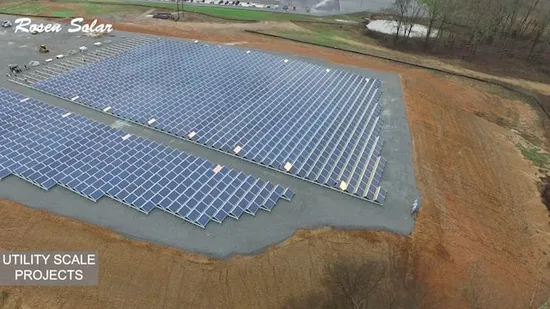 Rosen-Gewächshaus komplettiert 500-kW-auf-Gitter-Bodenmontage-Solarregalsysteme