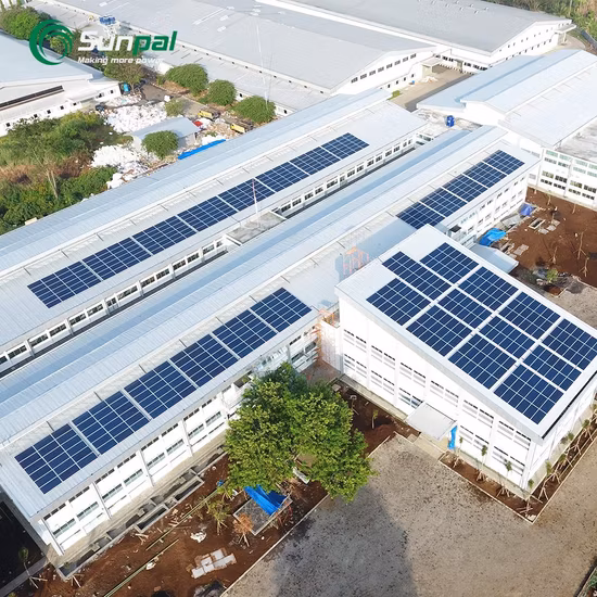 Sunpal 150 kW Hybrid-Gitter-Dach-Solarstromsystem, dreiphasig, 100 kW, 50 kW, 30 kW, reiner Wellensinus, ATESS-Wechselrichter-PV-Kit